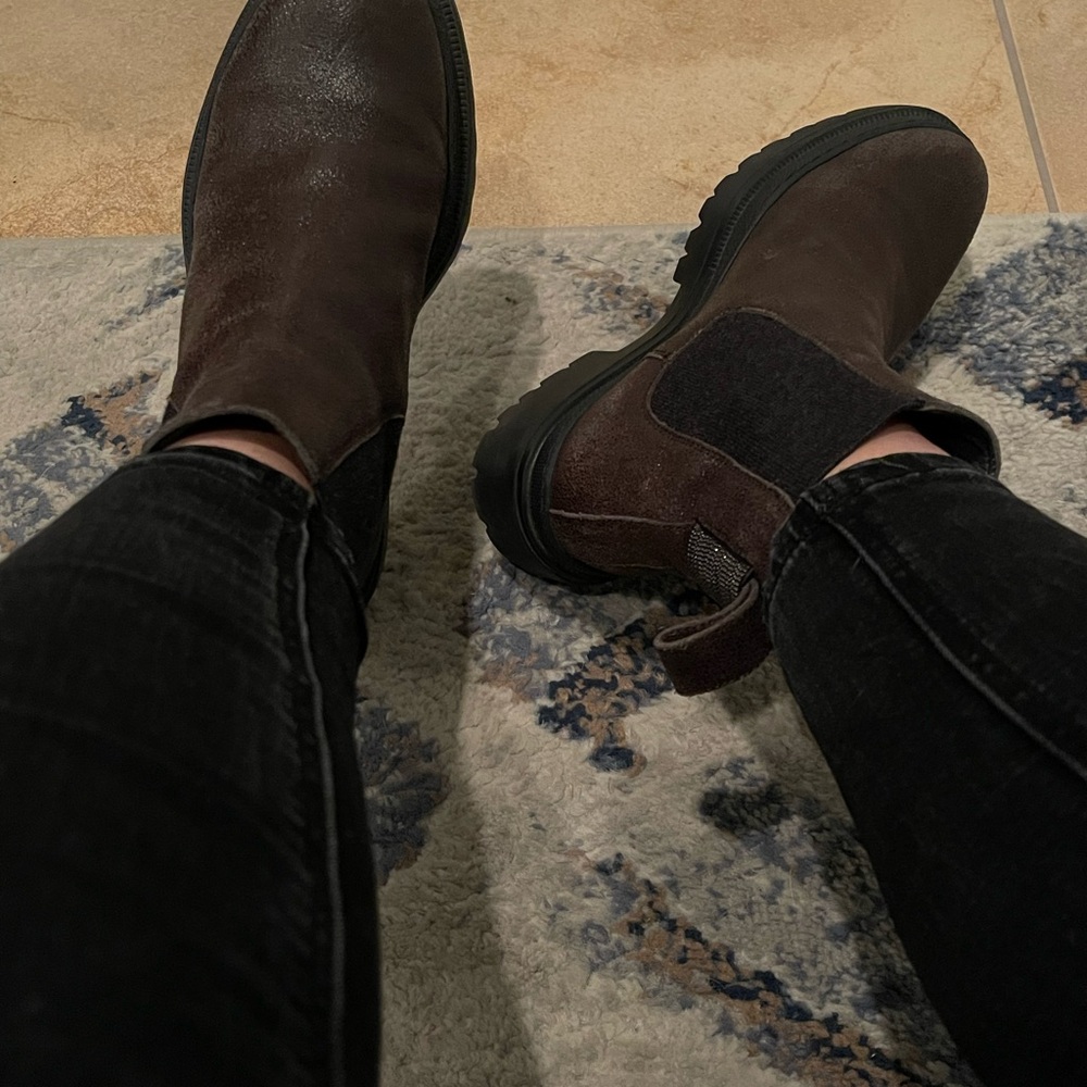 Brunello Cucinelli Ankle Leather Boots 🥾